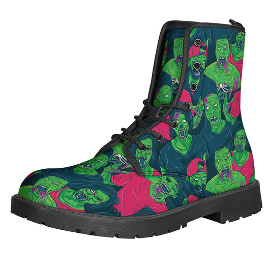 Green Walking Zombie Print Backpack