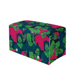 Green Walking Zombie Print Leather Tissue Box Cover