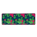 Green Walking Zombie Print Long Kitchen Mat