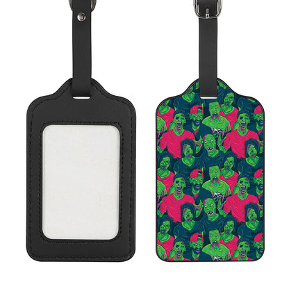 Green Walking Zombie Print Luggage Tag