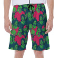 Green Walking Zombie Print Men's Beach Shorts