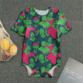 Green Walking Zombie Print Men's Bodysuit