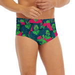 Green Walking Zombie Print Men's Briefs