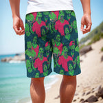 Green Walking Zombie Print Men's Cargo Shorts
