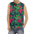 Green Walking Zombie Print Men's Fitness Tank Top