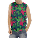 Green Walking Zombie Print Men's Fitness Tank Top
