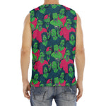 Green Walking Zombie Print Men's Fitness Tank Top