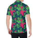 Green Walking Zombie Print Men's Shirt