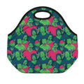 Green Walking Zombie Print Neoprene Lunch Bag