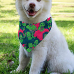 Green Walking Zombie Print Over The Collar Dog Bandana