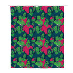Green Walking Zombie Print Polyester Shower Curtain