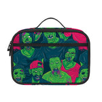 Green Walking Zombie Print Portable Lunch Bag