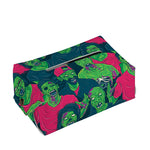 Green Walking Zombie Print Rectangle Tissue Box Cover