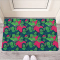 Green Walking Zombie Print Rubber Doormat
