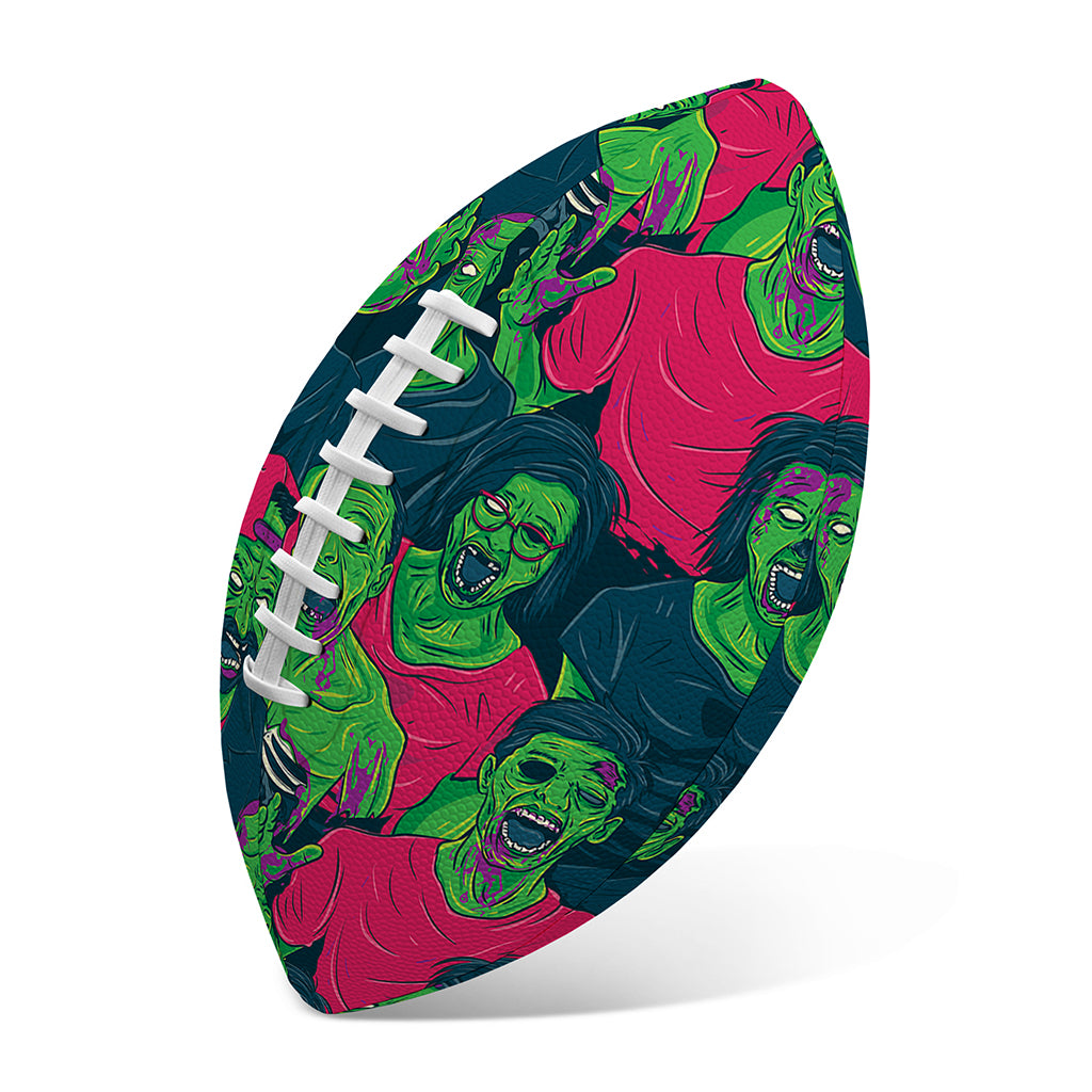 Green Walking Zombie Print Rugby Ball