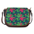 Green Walking Zombie Print Saddle Bag