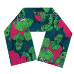 Green Walking Zombie Print Scarf