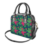 Green Walking Zombie Print Shoulder Handbag
