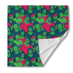 Green Walking Zombie Print Silk Bandana