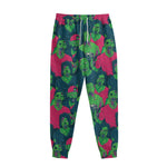 Green Walking Zombie Print Sweatpants