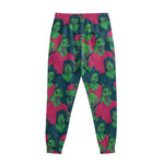 Green Walking Zombie Print Sweatpants