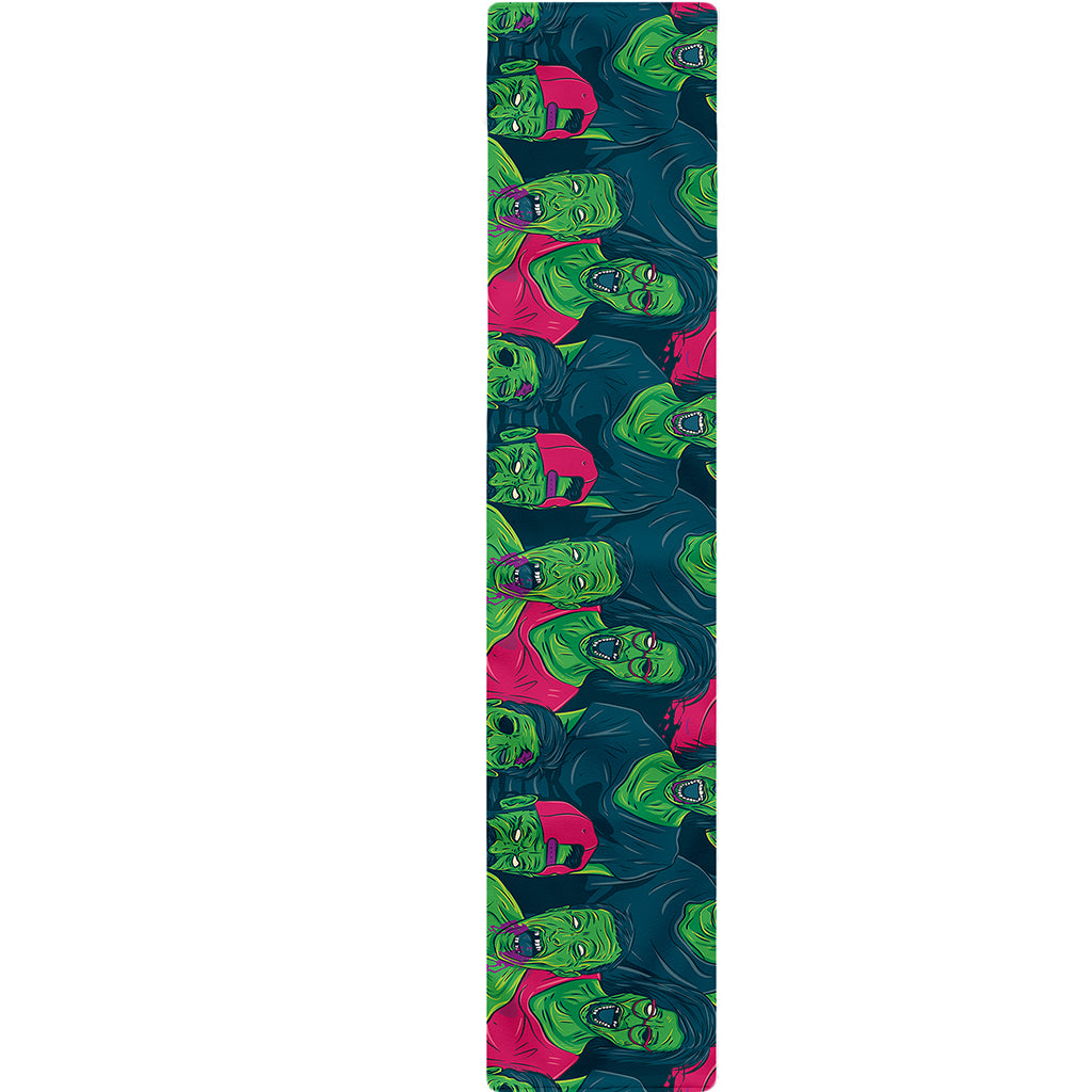 Green Walking Zombie Print Table Runner