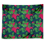 Green Walking Zombie Print Tapestry