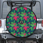 Green Walking Zombie Print Tire Cover With Camera Hole