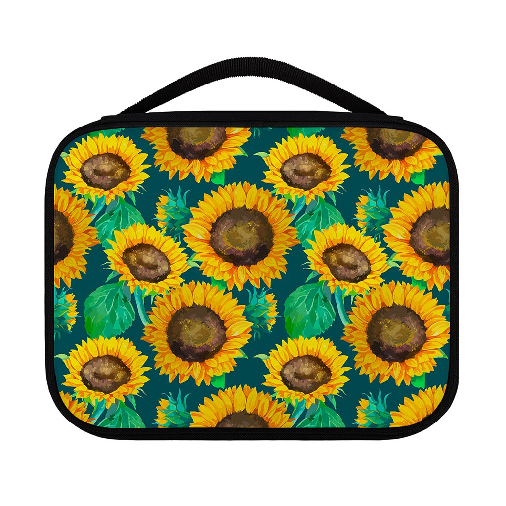 Green Watercolor Sunflower Pattern Print Classic Bible Case