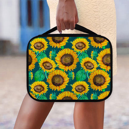 Green Watercolor Sunflower Pattern Print Classic Bible Case