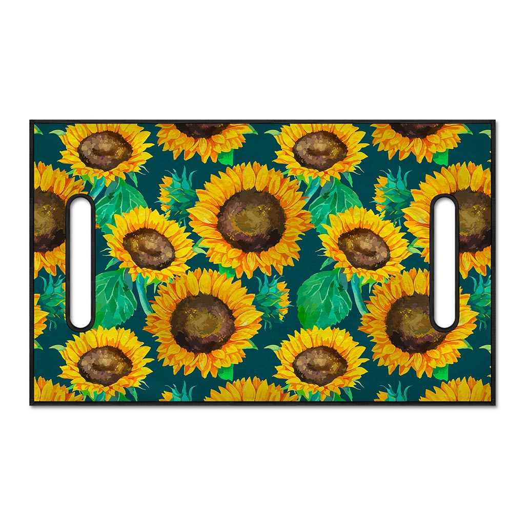 Green Watercolor Sunflower Pattern Print Golf Cart Seat Cover