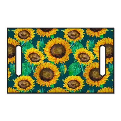 Green Watercolor Sunflower Pattern Print Golf Cart Seat Cover