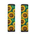 Green Watercolor Sunflower Pattern Print Handle Covers