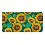 Green Watercolor Sunflower Pattern Print Towel