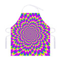 Green Wave Moving Optical Illusion Adjustable Apron