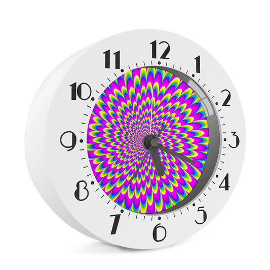 Green Wave Moving Optical Illusion Alarm Clock