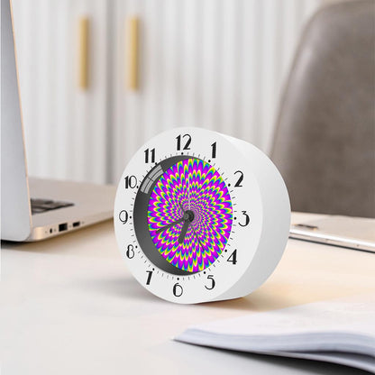 Green Wave Moving Optical Illusion Alarm Clock