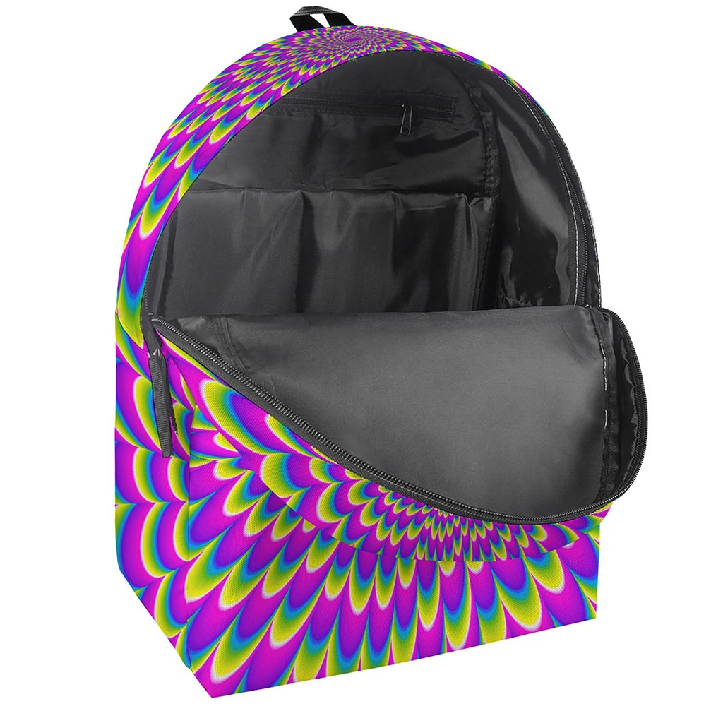 Green Wave Moving Optical Illusion Backpack