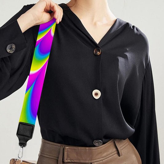 Green Wave Moving Optical Illusion Bag Strap