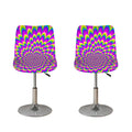 Green Wave Moving Optical Illusion Bar Stool Covers