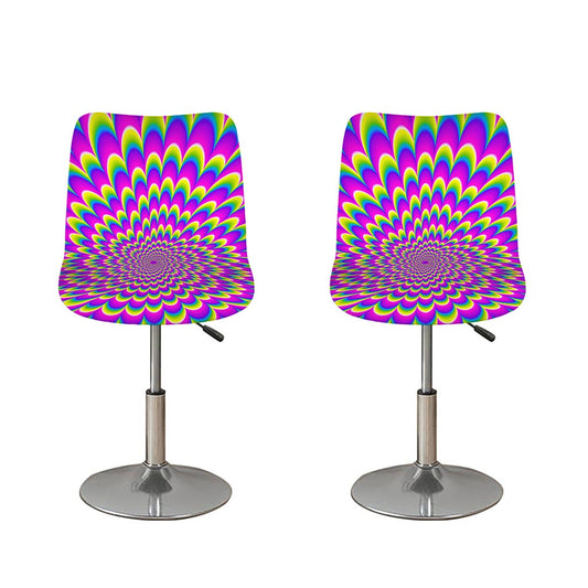 Green Wave Moving Optical Illusion Bar Stool Covers