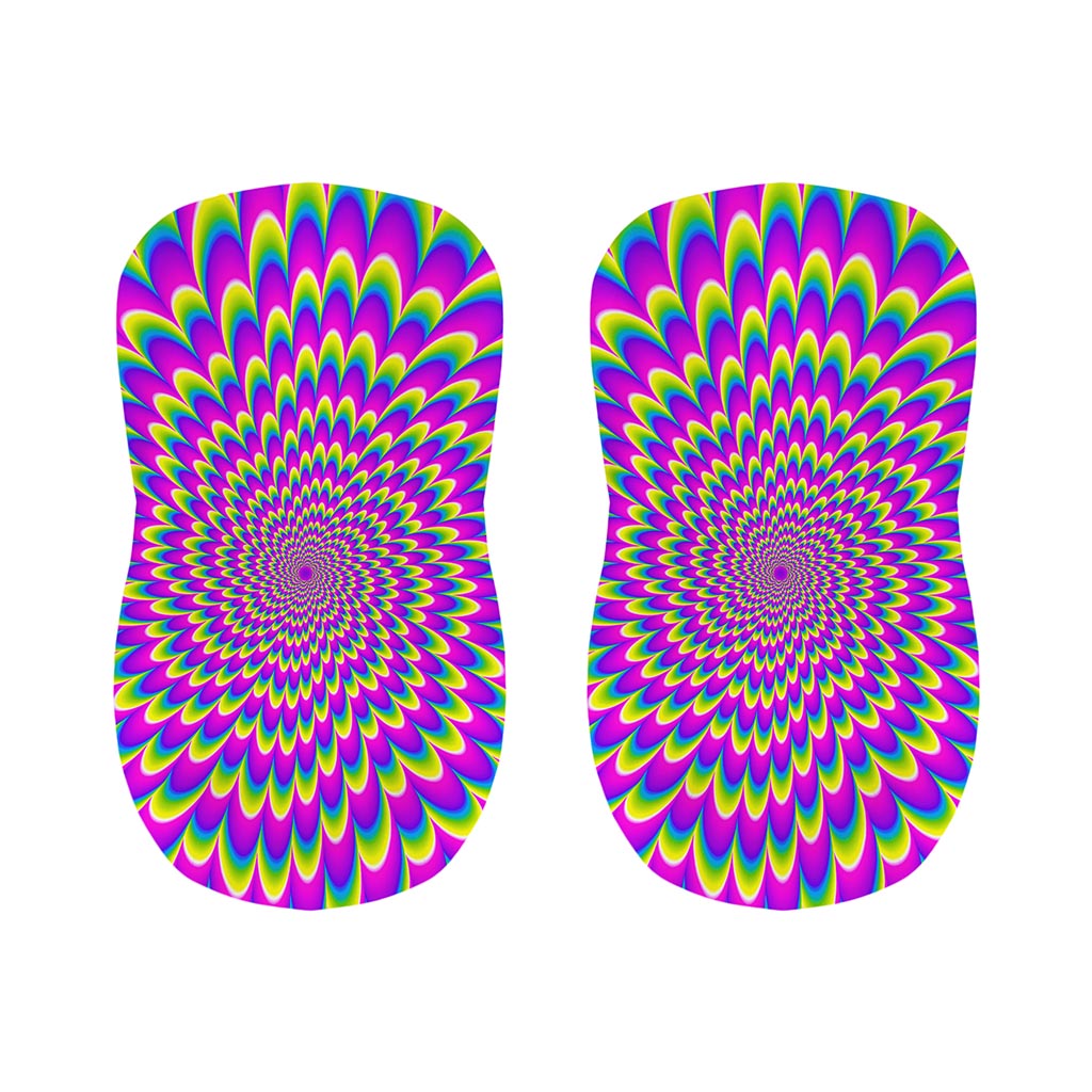 Green Wave Moving Optical Illusion Bar Stool Covers
