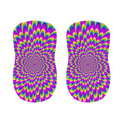 Green Wave Moving Optical Illusion Bar Stool Covers