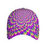 Green Wave Moving Optical Illusion Baseball Cap