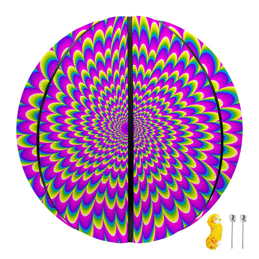 Green Wave Moving Optical Illusion Basketball