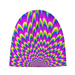Green Wave Moving Optical Illusion Beanie