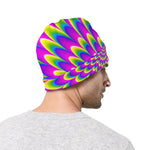 Green Wave Moving Optical Illusion Beanie