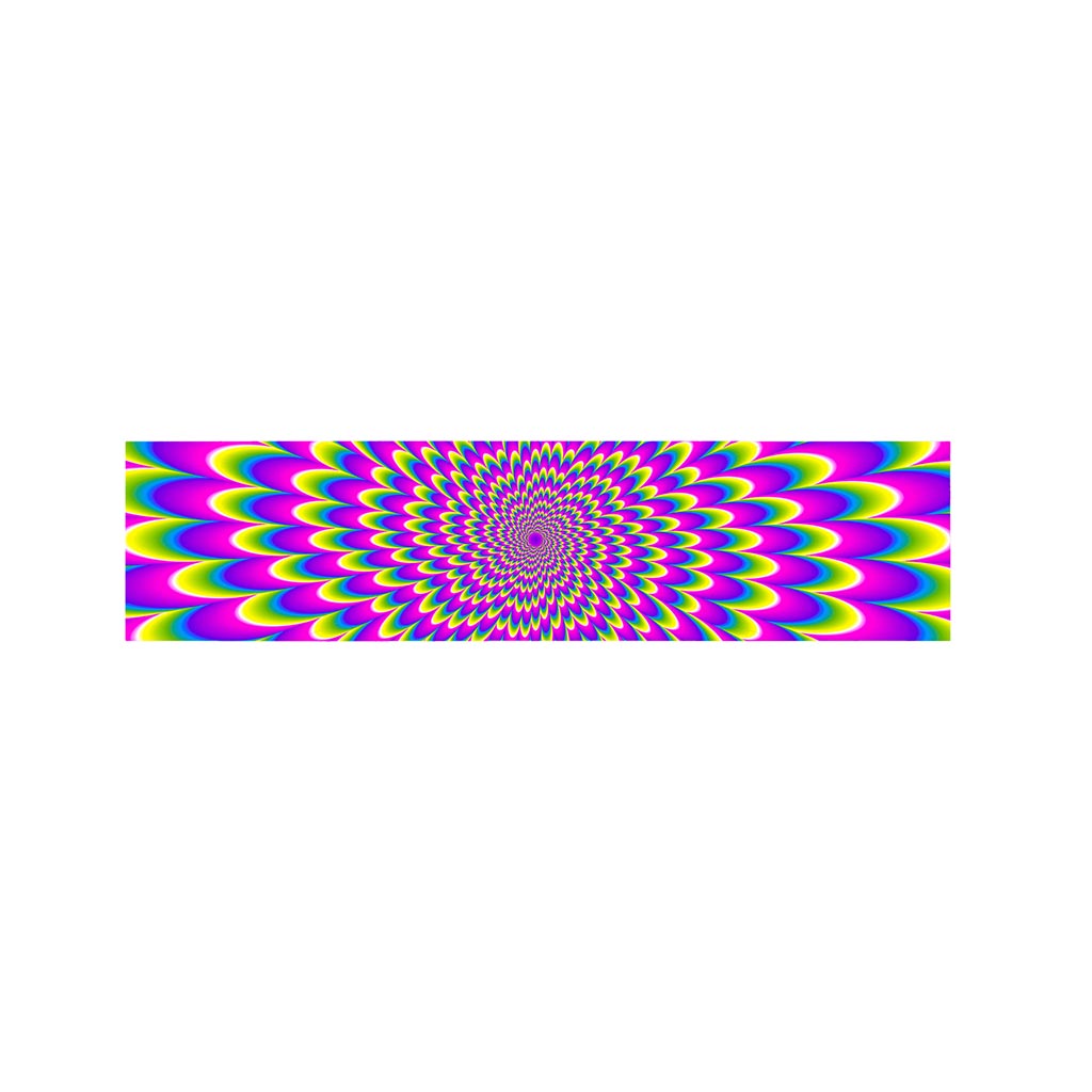 Green Wave Moving Optical Illusion Bed Runner