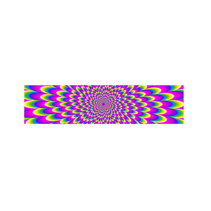 Green Wave Moving Optical Illusion Bed Runner