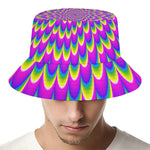 Green Wave Moving Optical Illusion Bucket Hat